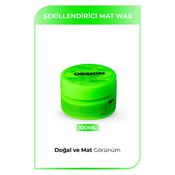 Ossion Mat Saç Şekillendirici Wax 100 ml