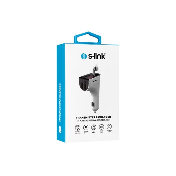 Sl-bt245 5v 3.1a - 5v 1a Bluetooth Kulaklık Ve Tf Usb Fm Transmitter